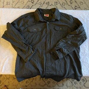 Men’s wrangler gray heavyweight 2X button-down shirt